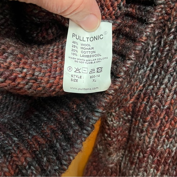 Pulltonic Iconic Mohair and Lambswool Full Zip Sweater Size XL - Picture 9 of 9